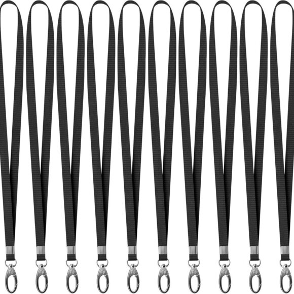 10 Pack Lanyards for ID Badges, Cruise Ship Cards, Keys, Keychain, Long-lasting - Picture 1 of 7